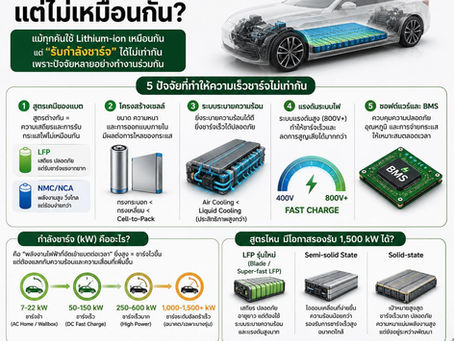 ทำไมรถ EV ใช้แบต Li-ion เหมือนกัน… แต่ไม่เหมือนกัน?
