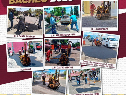 Durante esta semana, hemos atendido diversas vialidades en distintas comunidades a través del programa de bacheo