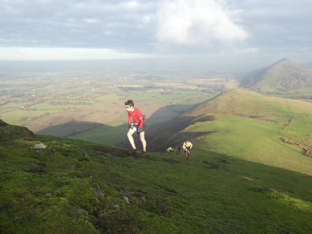 James T races on the fells with Aaron W