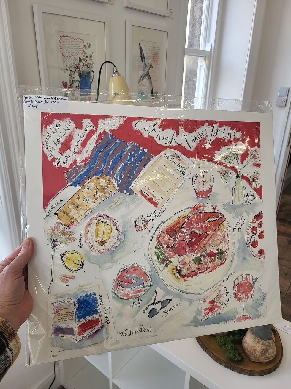 Thumbnail: Cornish dinner for one limited edition Giclee print