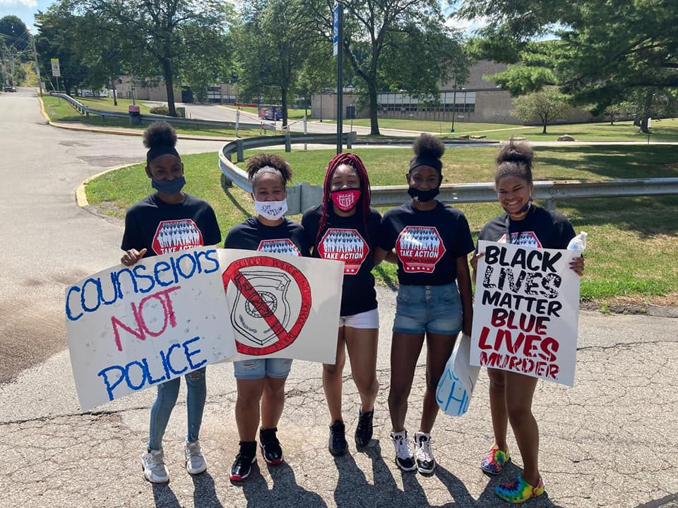 No to School Police Protest