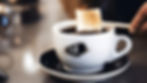 Closeup of smores dipping in Cafe Demitasse's Liquid Lavender Hot Chocolate in Los Angeles, California