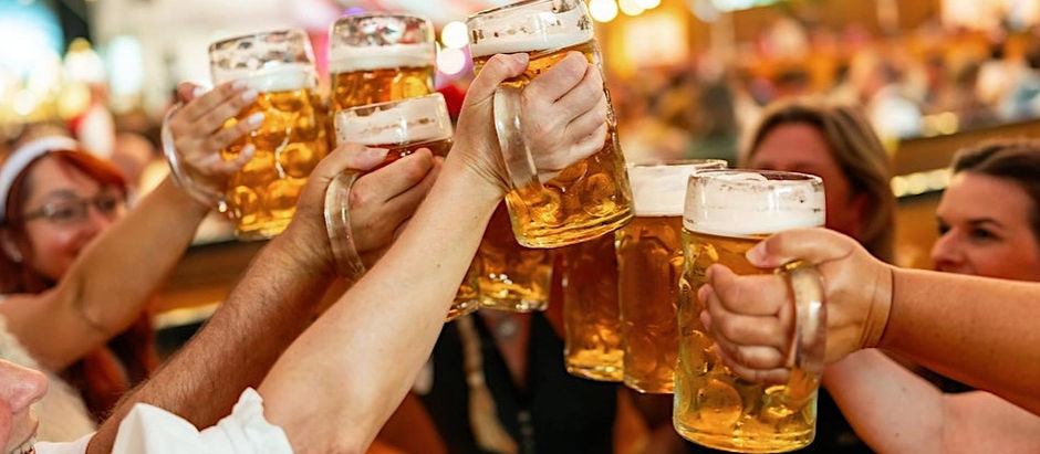 Oktoberfest group cheers beer steins in Los Angeles