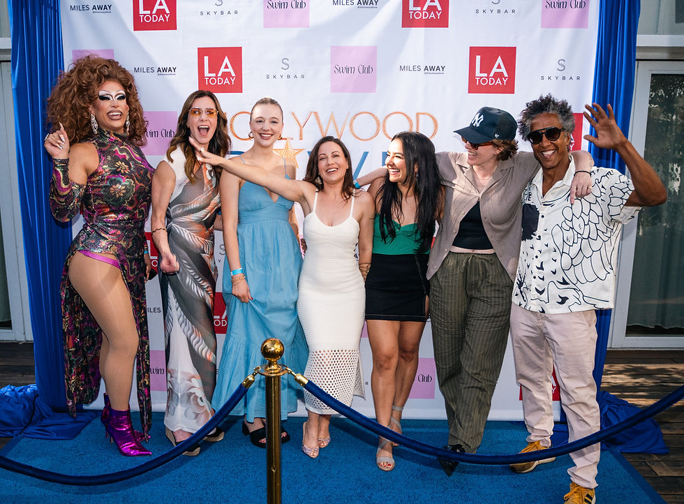 The Cast and Crew from Miles Away on the VIP Blue Carpet to celebrate their upcoming feature film release "Miles Away."