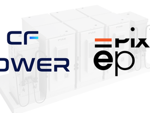 CF Power and ep Pixii partnership, with Pixii Battery Storage cabinets and DC EV chargers