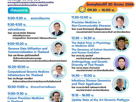 ขอเชิญเข้าร่วมงานสัมมนาวิชาการในการประชุมวิชาการประจำปี สวทช. ครั้งที่ 18 (NAC2023) ✨