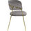 Thumbnail: Luxe Velvet Dining Chair Gold Frame with Grey