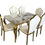 Thumbnail: Madrid 6 seater dining set with 6 white chairs and a white background