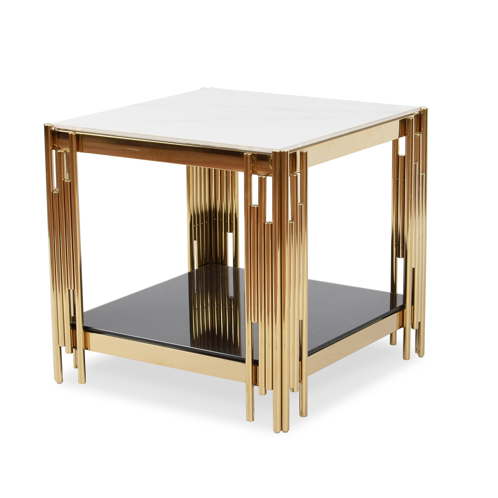 Hemmi Side Table- Gold