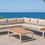 Thumbnail: L-Shape Patio Lounge set with coffee table - Cream and white