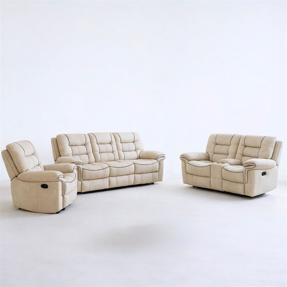 Thumbnail: Mobius Recliner Lounge Suite - Light Beige