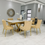 Thumbnail: Shinzi Gold 6/8 Seater Dining Set