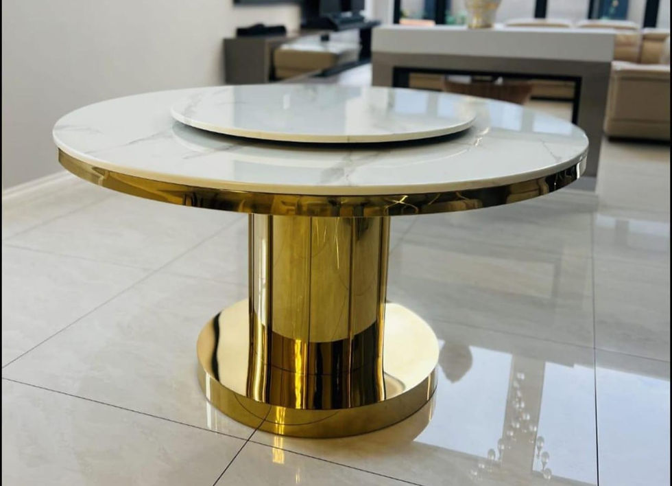 Mistana Marble top dining table front view