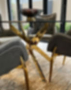 bottom frame and legs of the dining table