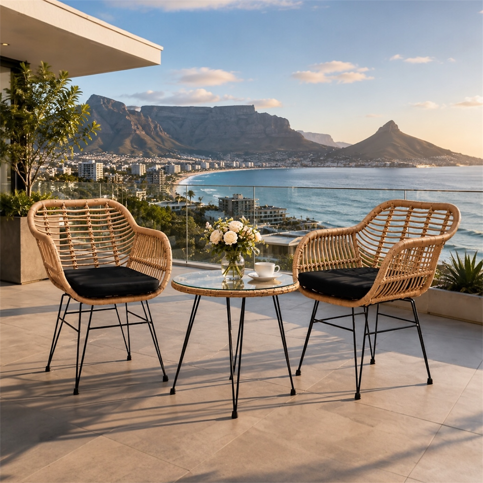 Riviera 3 Piece Rattan Bistro Set