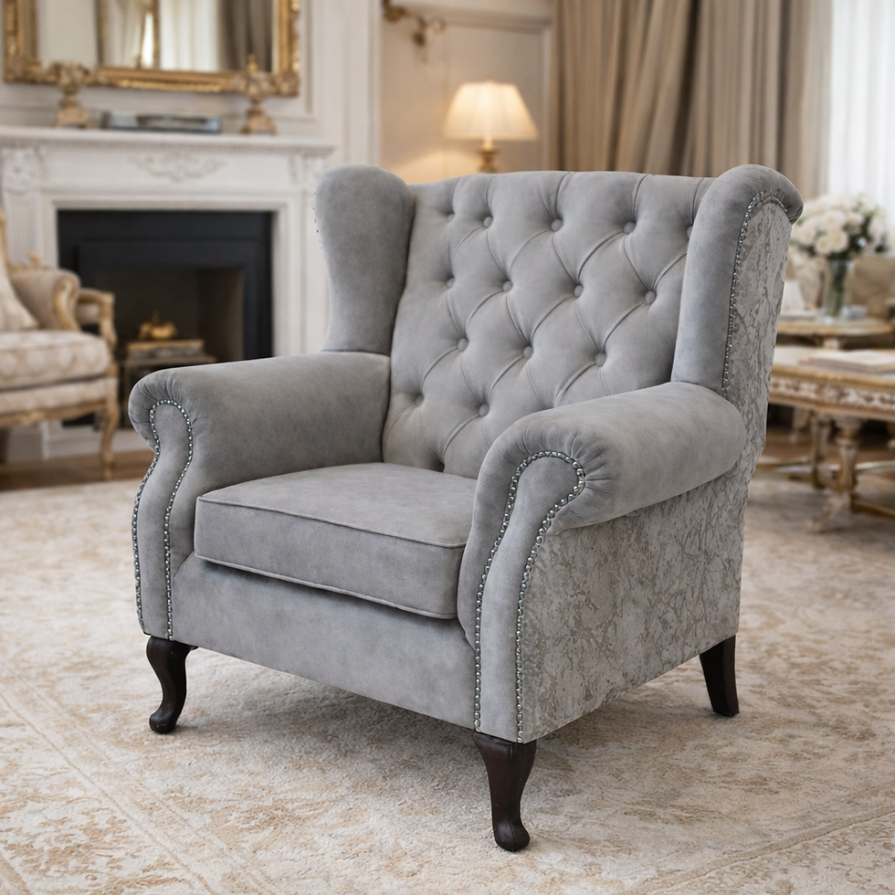 Thumbnail: Wingback Royal Chair - Grey
