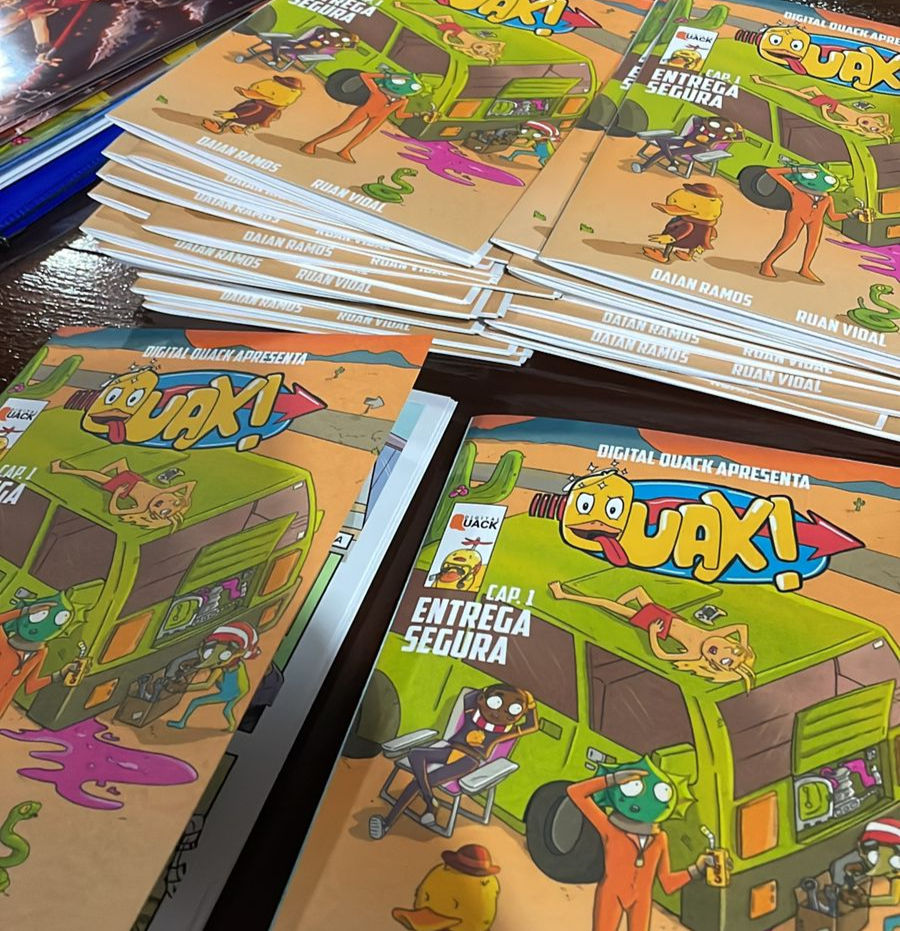 Gibis da Quax disponíveis no nosso Stand.
