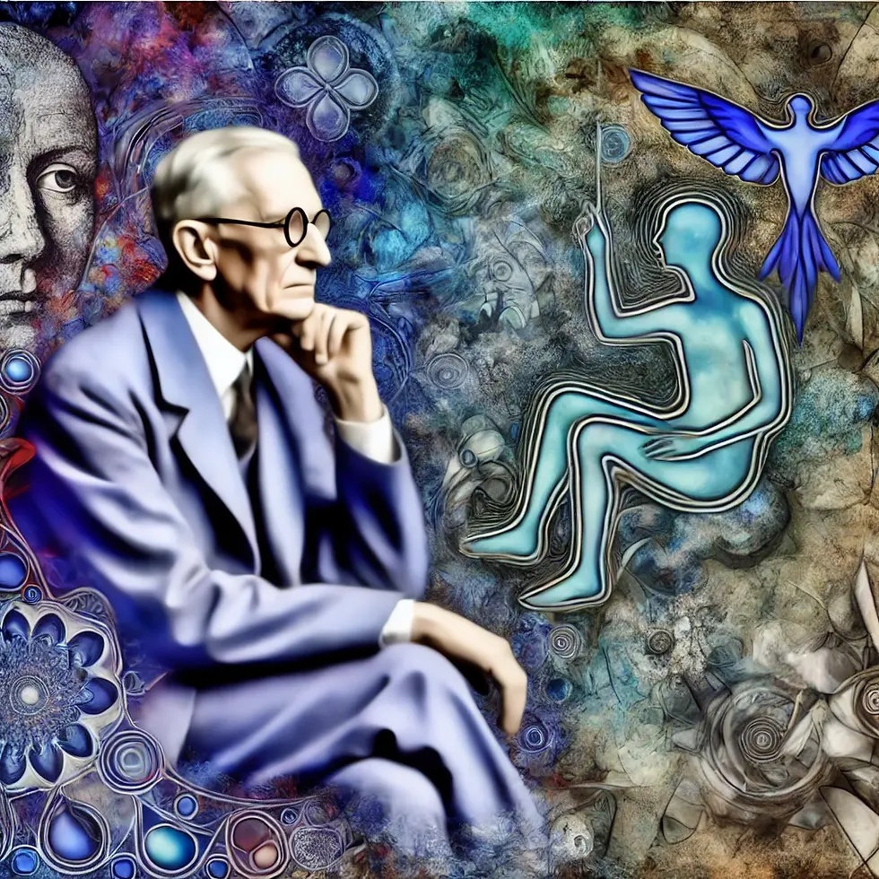 Carl Jung pondering the nature of the unconscious