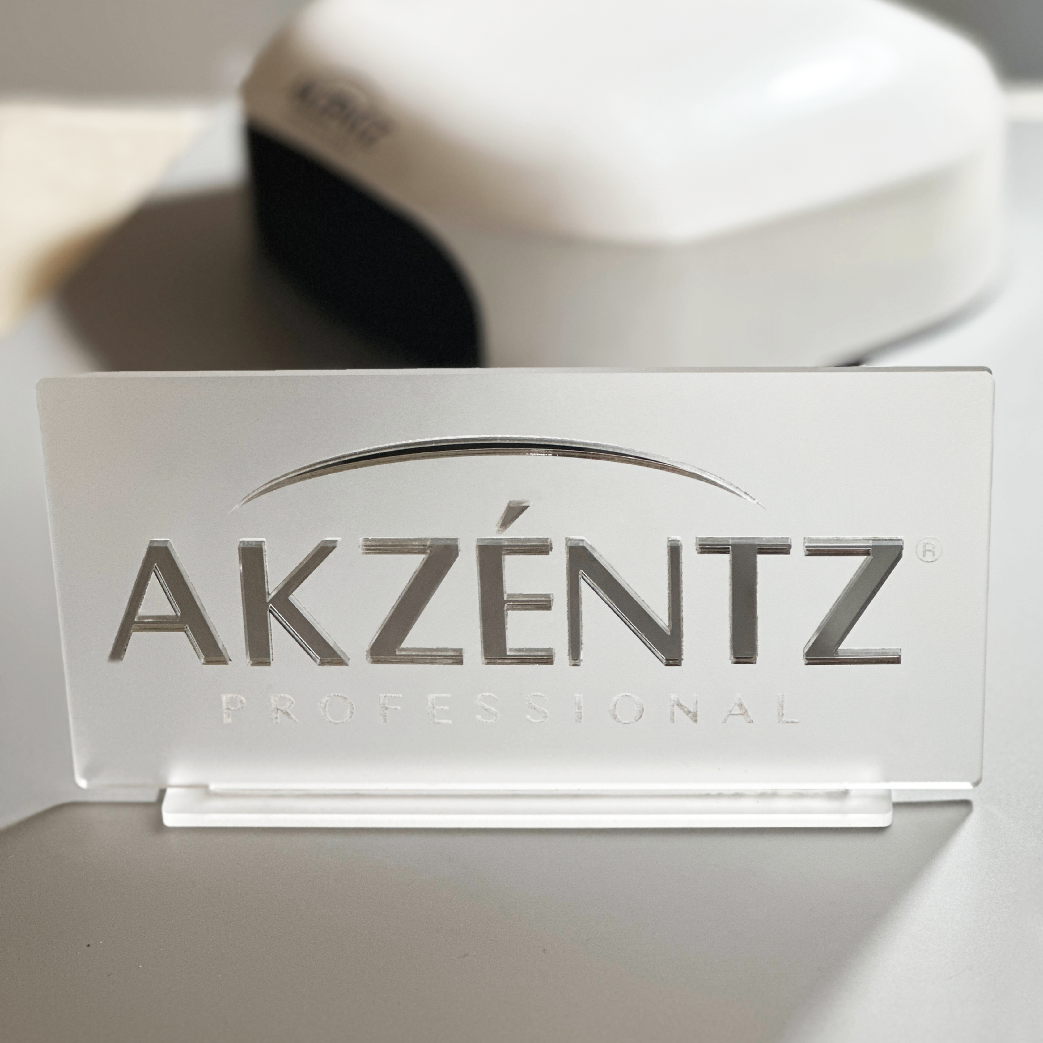 Akzentz Desk Sign - Frost
