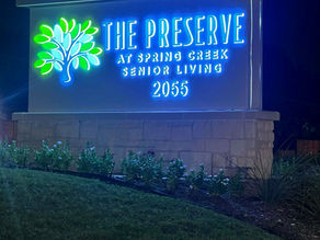 Case Study: Brown Graphics' Illuminated Monument Sign for a Senior Living Community