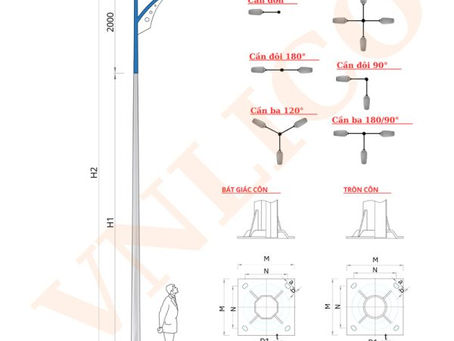Cột đèn cao áp STK 09