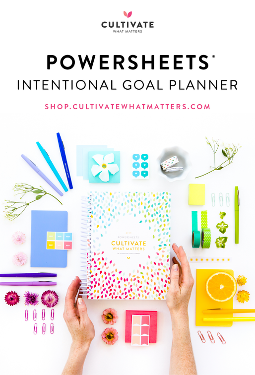 Setting Goals With Intention | Cultivating What Matters, PowerSheets