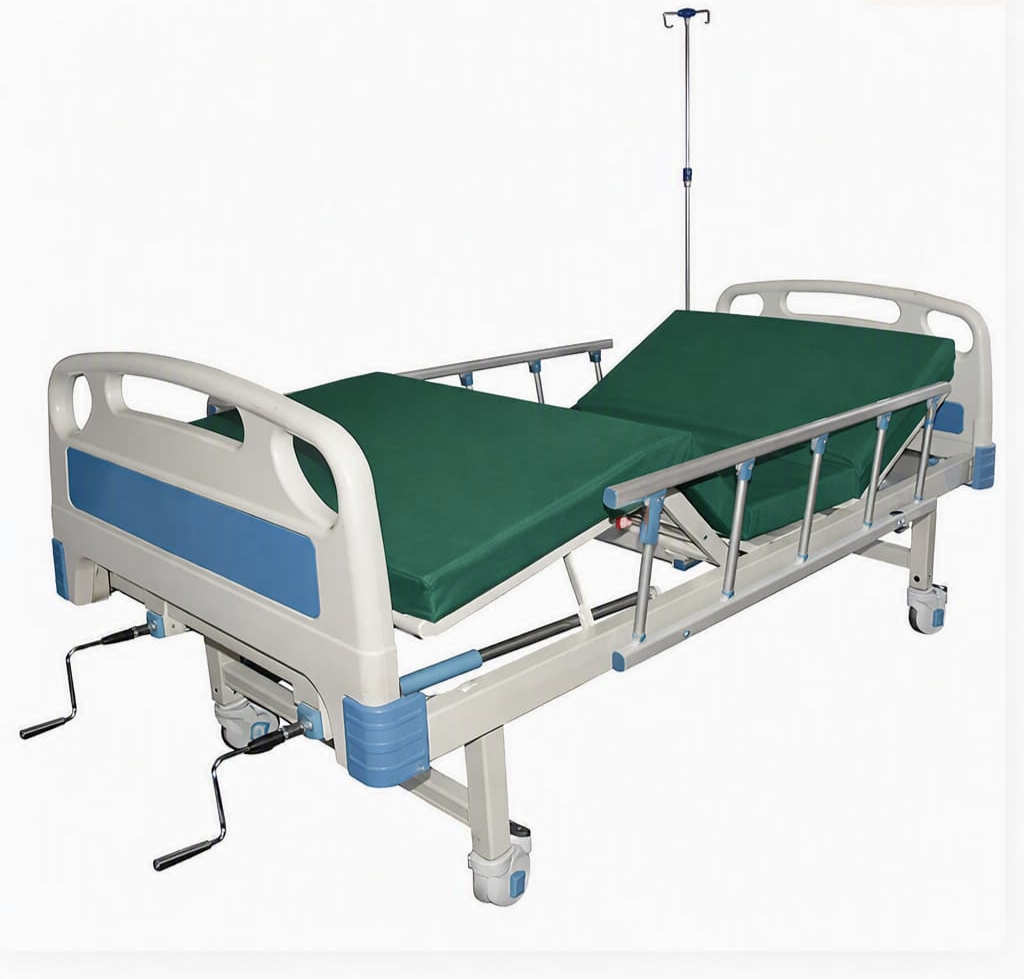 2 Crank manual Hospital Bed with Free mattress