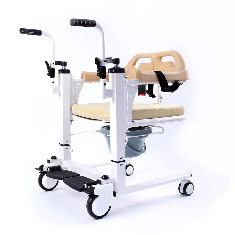 manual patient transfer wheelchair/chair easy-use for elderly and patients in Kenya side view
