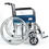 Thumbnail: Standard wheelchair side view – folding manual wheelchair with footrests and steel frame