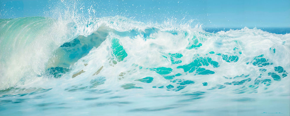 'Rolling Blue' original artwork available to purchase by Chris Summer