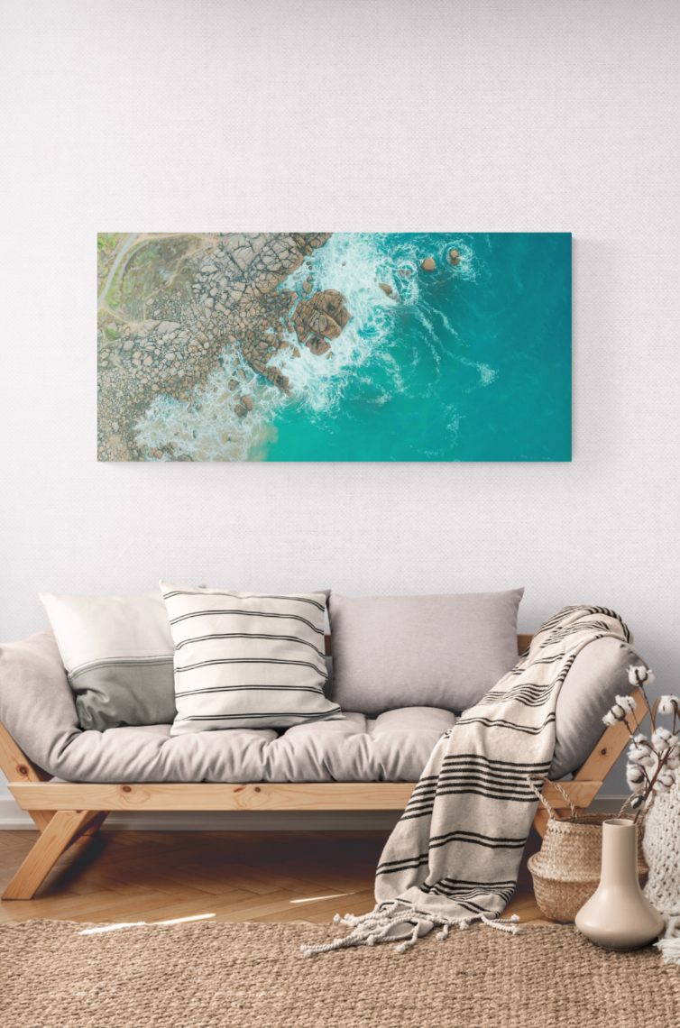 Wall art prints for sale by Chris Summer. Swirling whitewater at port elliot