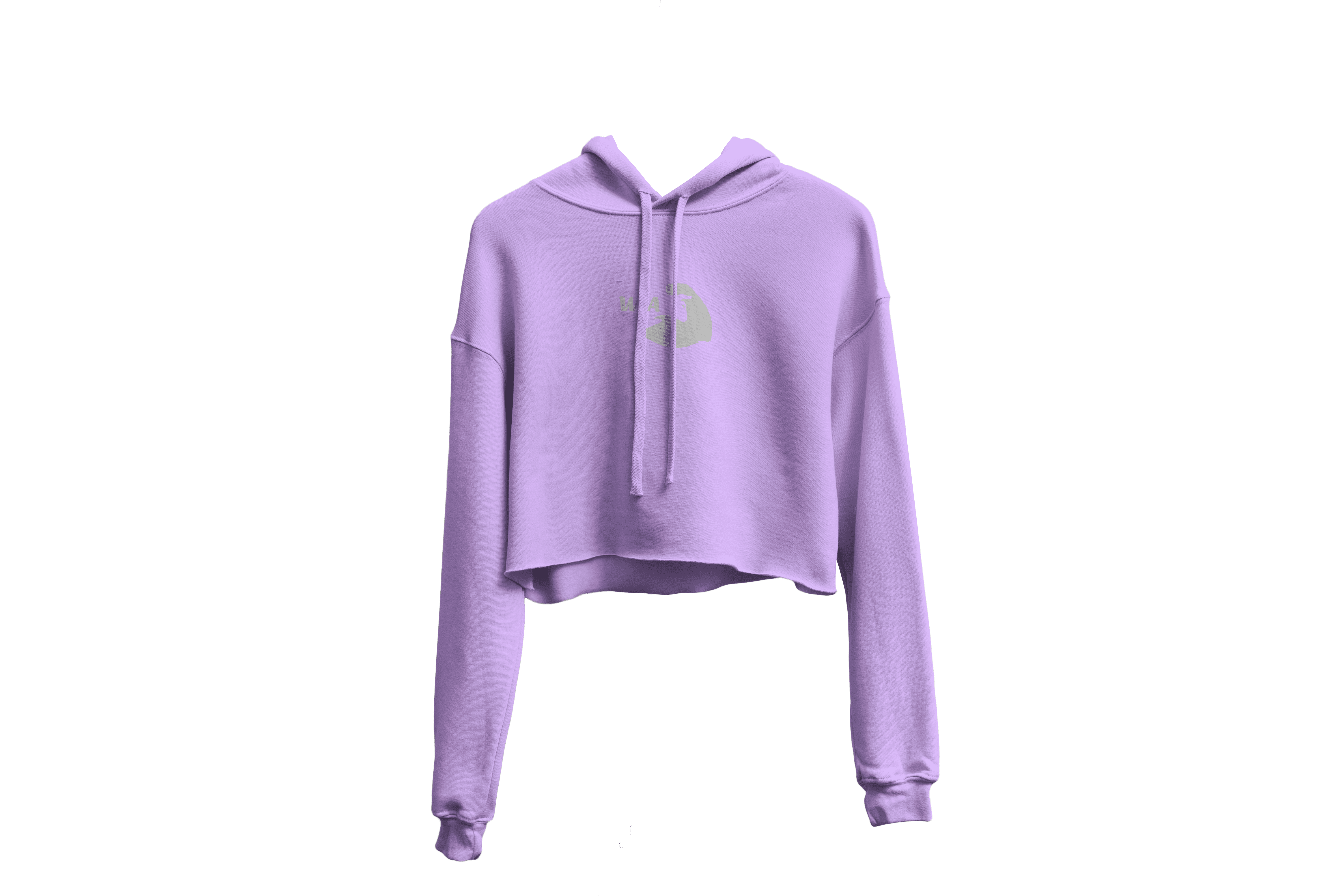 "Shiny Lavender" Classic Crop Top Hoodie