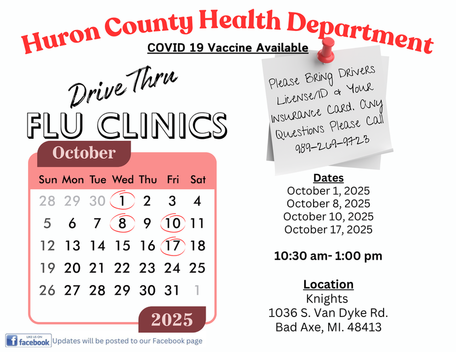Drive Thru Clinic Schedule