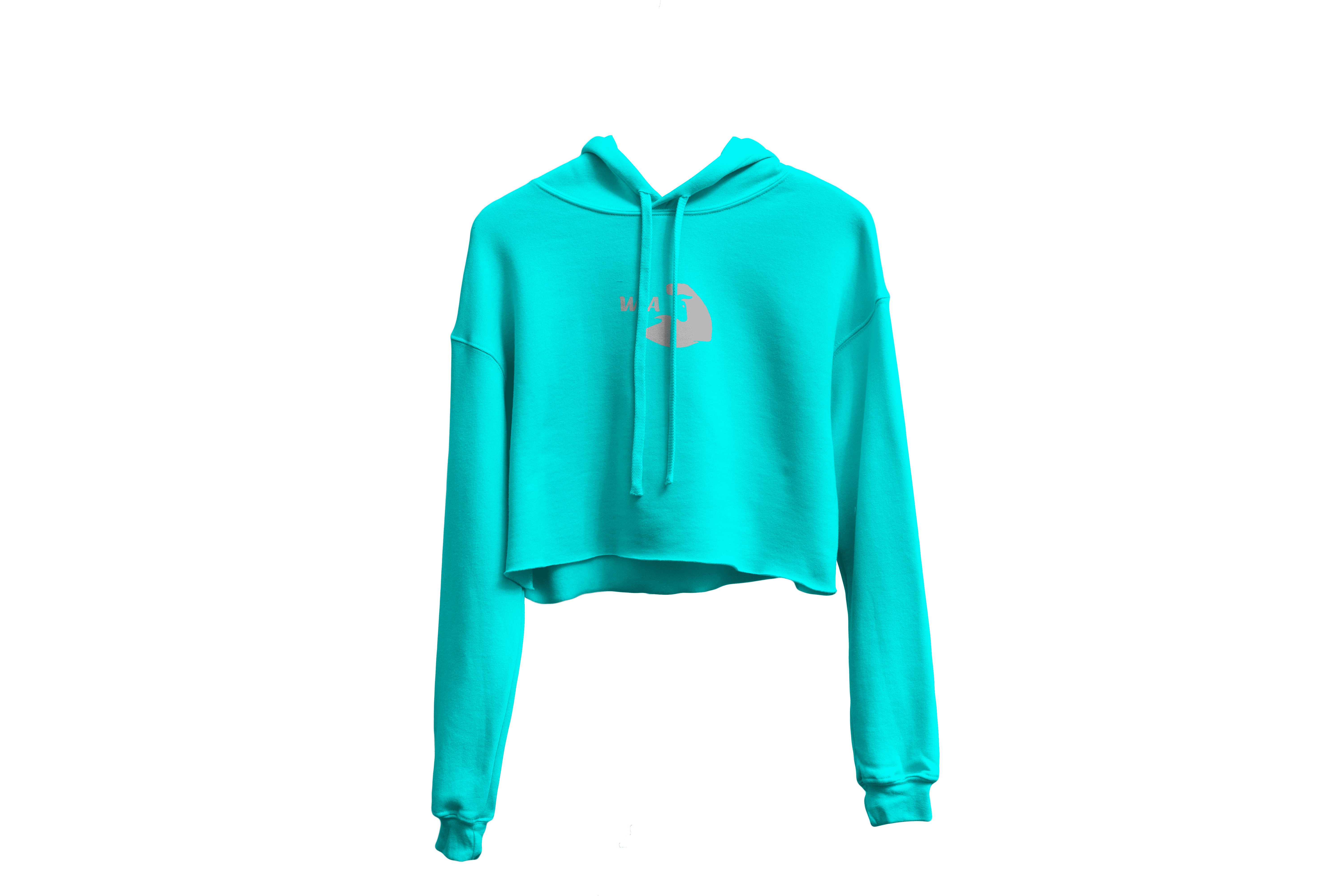 "Polar Ice" Classic Crop Top Hoodie