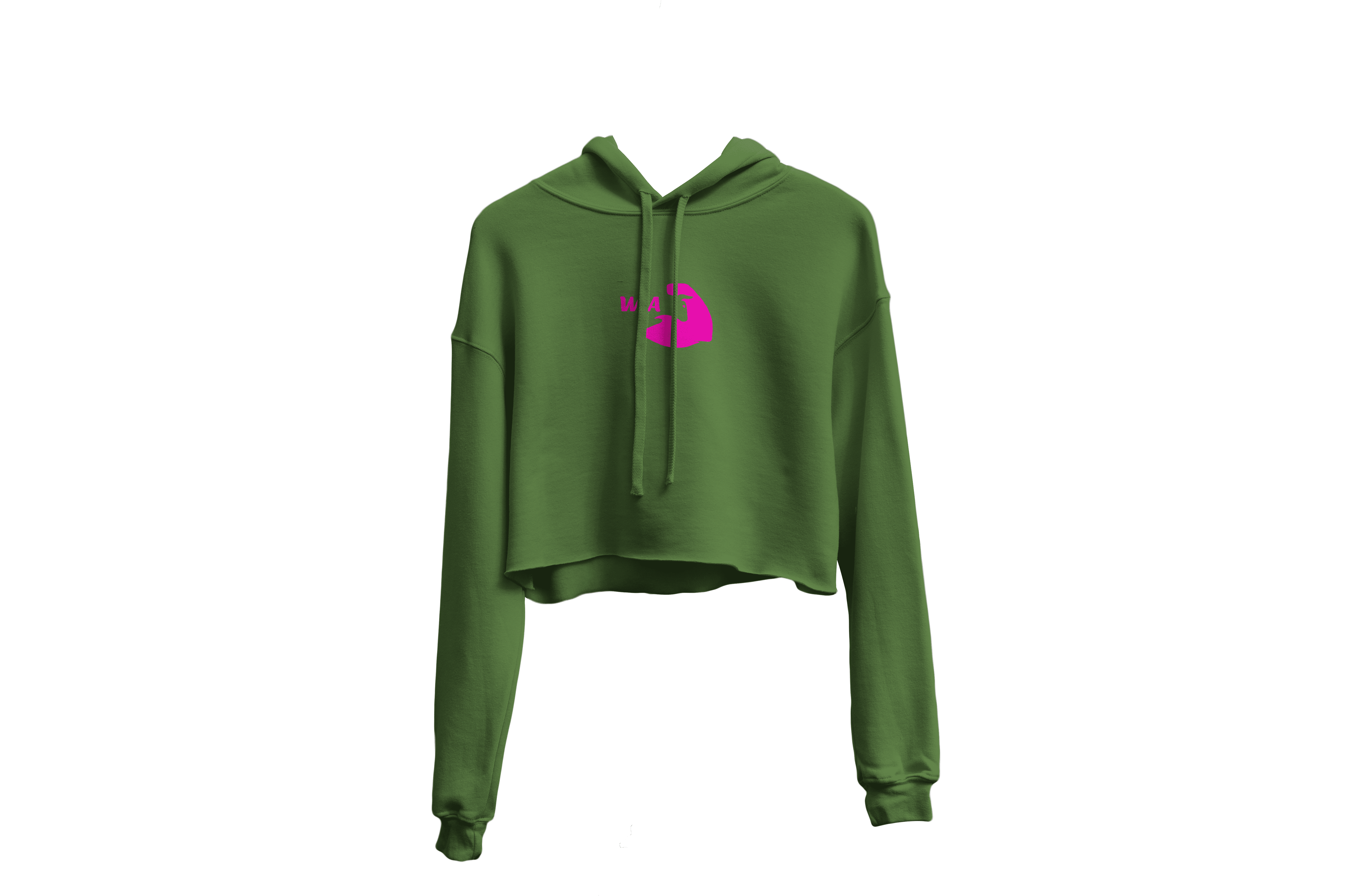 "Manly Pink" Classic Crop Top Hoodie