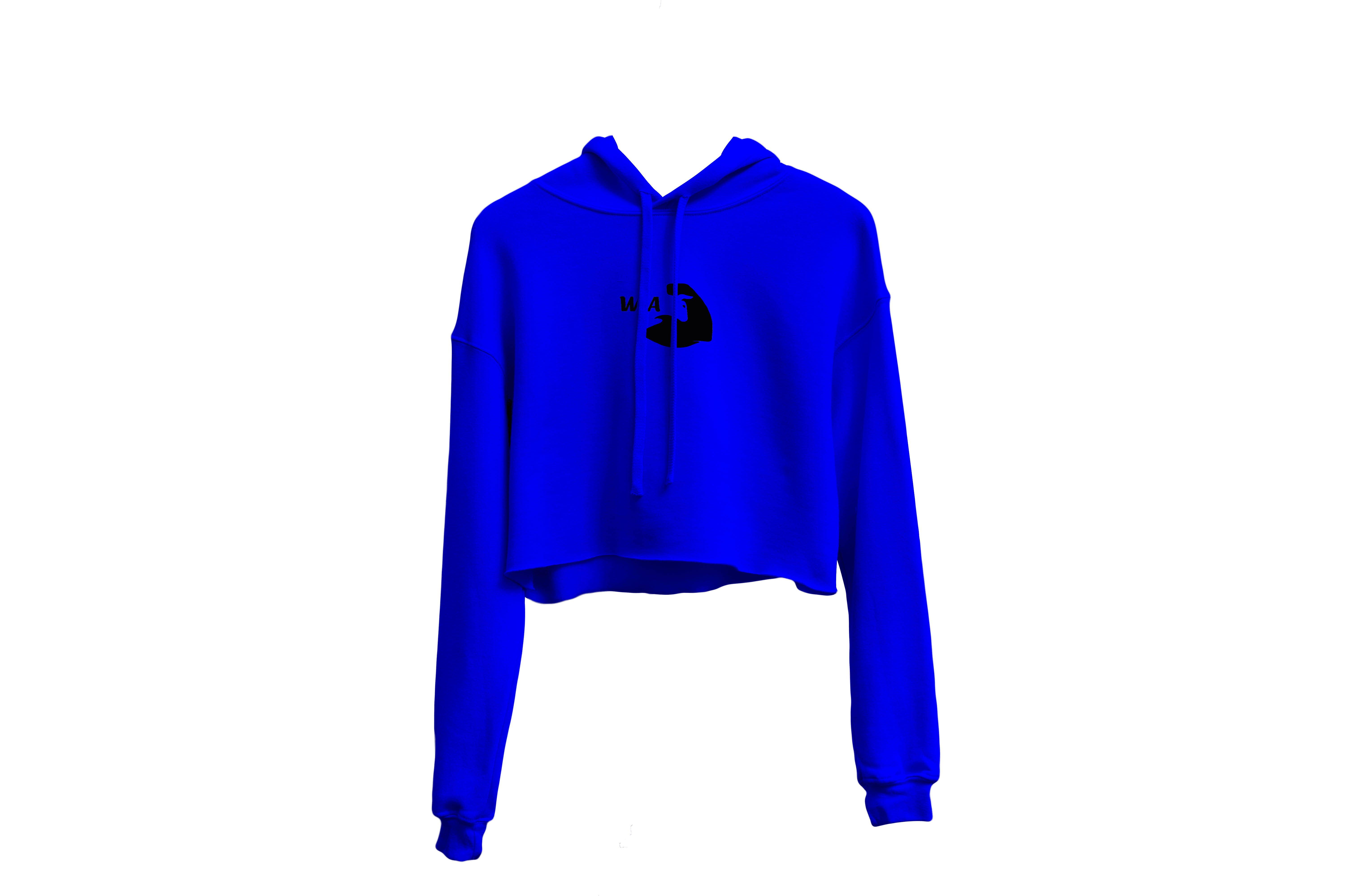 "Blue Tang" Classic Crop Top Hoodie