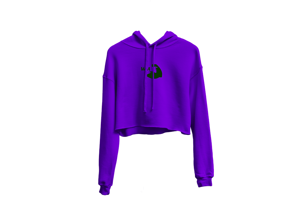 "Plum" Classic Crop Top Hoodie