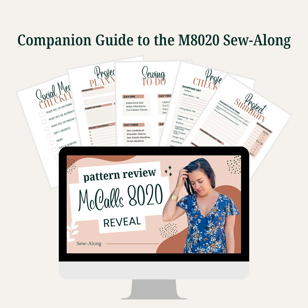 Thumbnail: McCalls 8020 Sew-Along Companion Workbook | Sewing Project Organizer