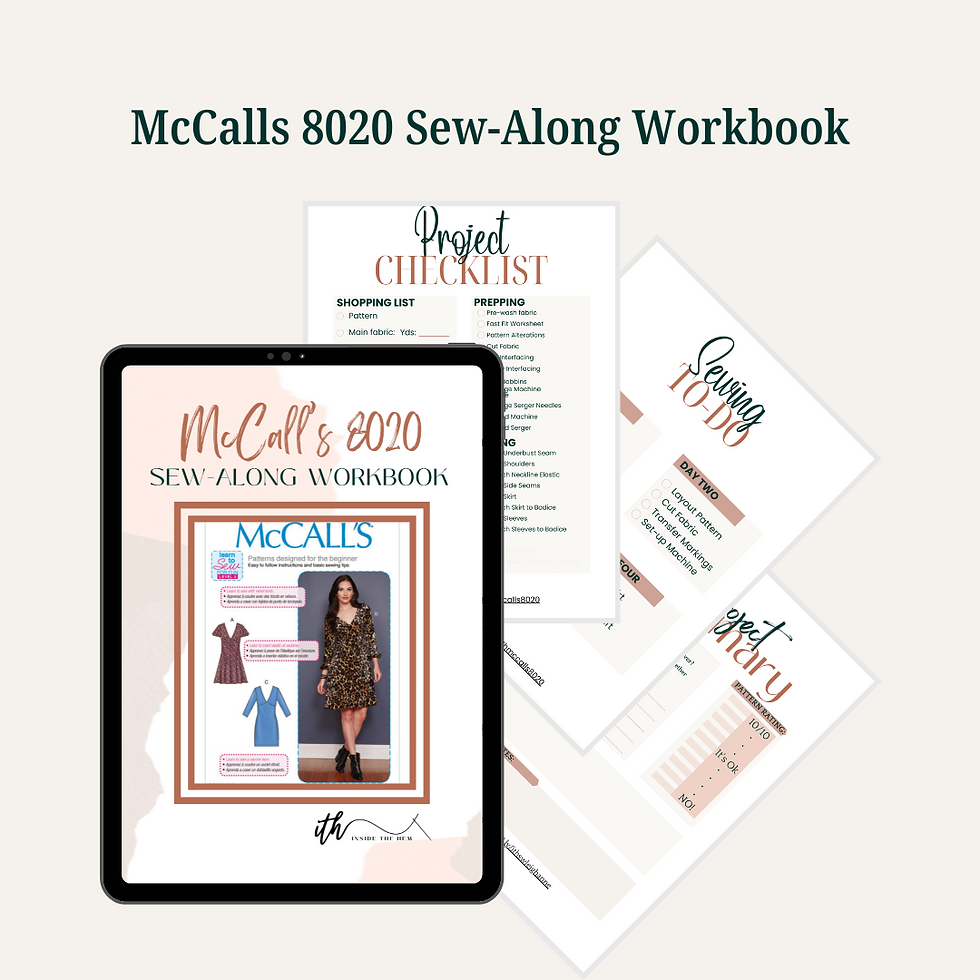 Thumbnail: McCalls 8020 Sew-Along Companion Workbook | Sewing Project Organizer