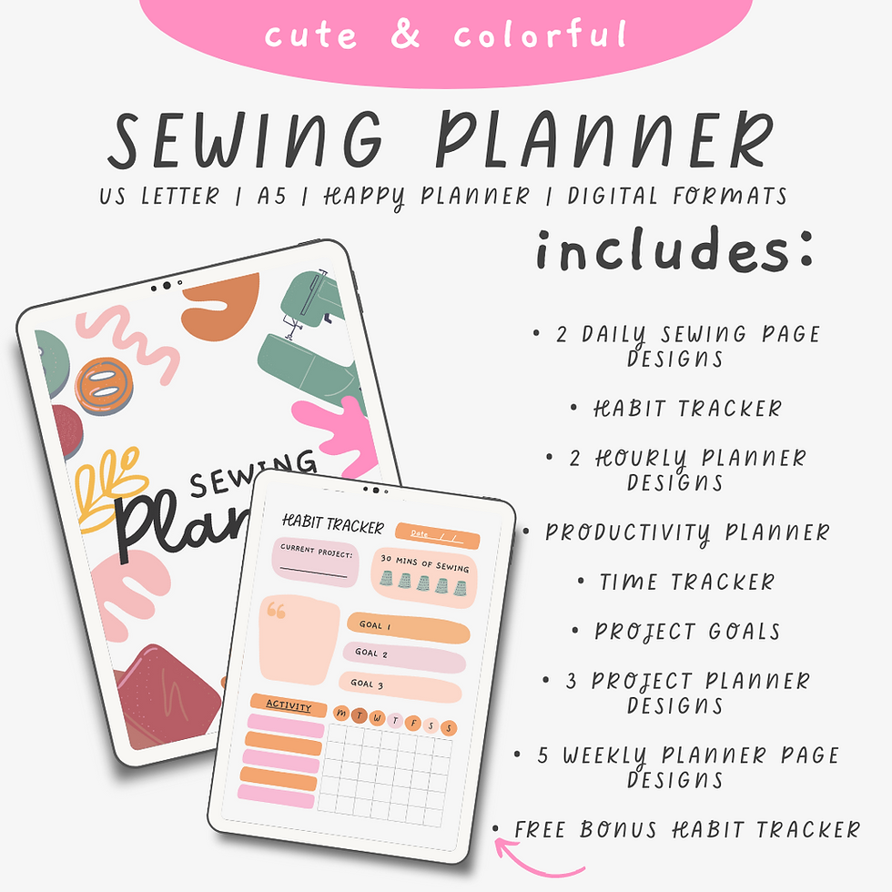 Thumbnail: Cute & Colorful Sewing Bullet Journal