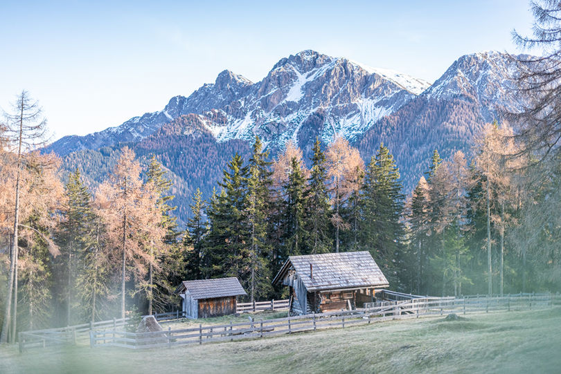 Almhütte im Herbst