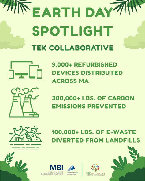 Earth Day 2025, TEK Collaborative was highlighted as the featured partner by the Massachusetts Broadband Institute.
