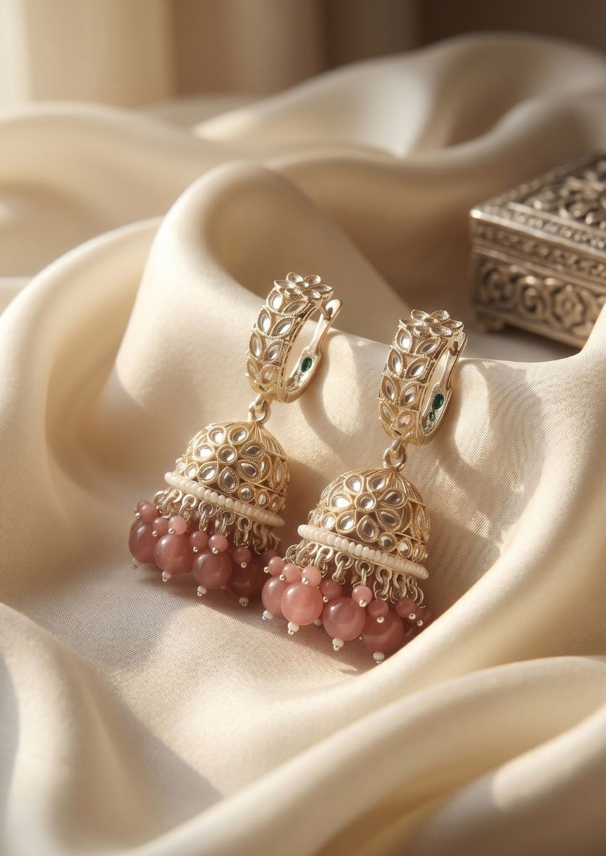 Thumbnail: Bali Jhumka earrings typically feature a bell-shaped dome, known as the Jhumka.