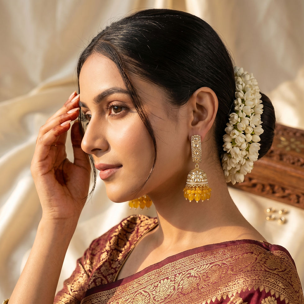 Thumbnail: traditional bali jhuka earrings for women and girls