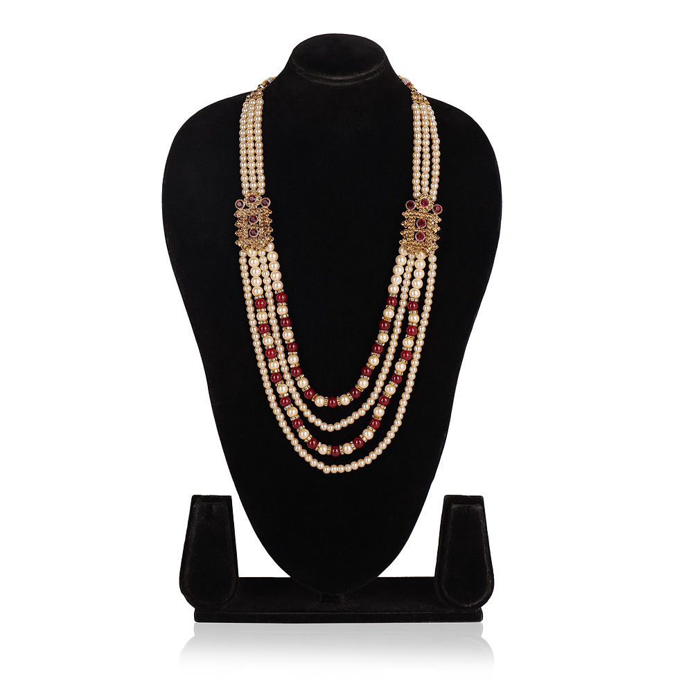 Thumbnail: The sherwani mala is typically crafted with meticulous attention to detail, featuring intricate designs.