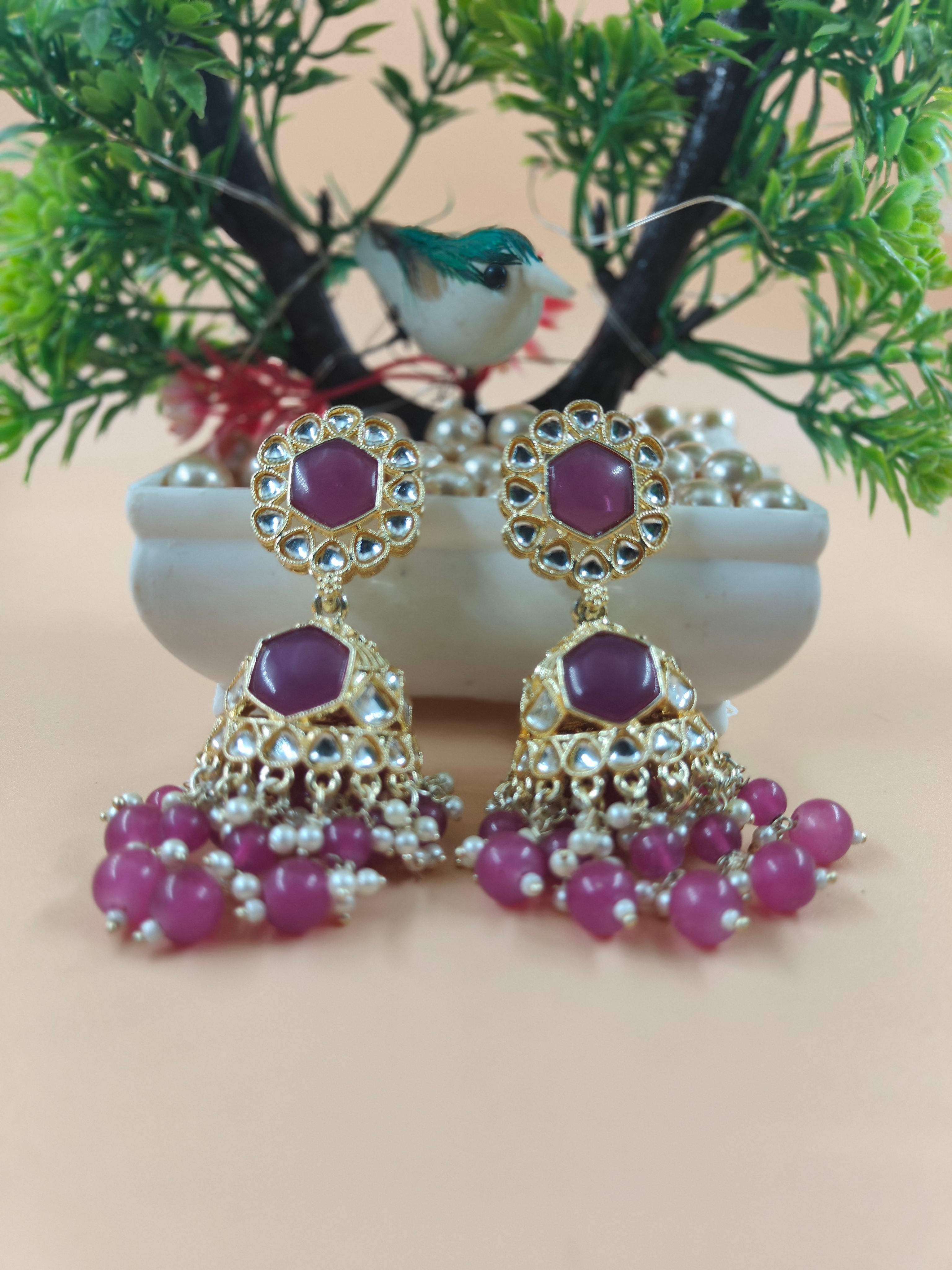 Earrings continue to be a popular accessory.