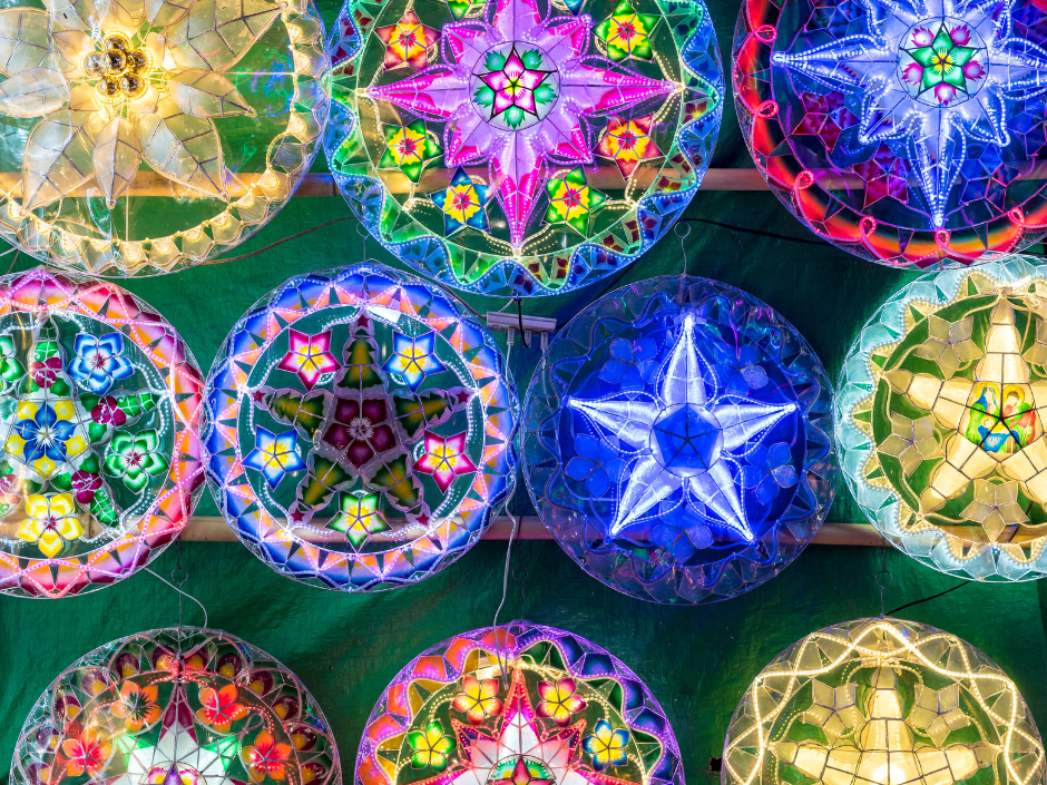 Beautiful and colorful parols