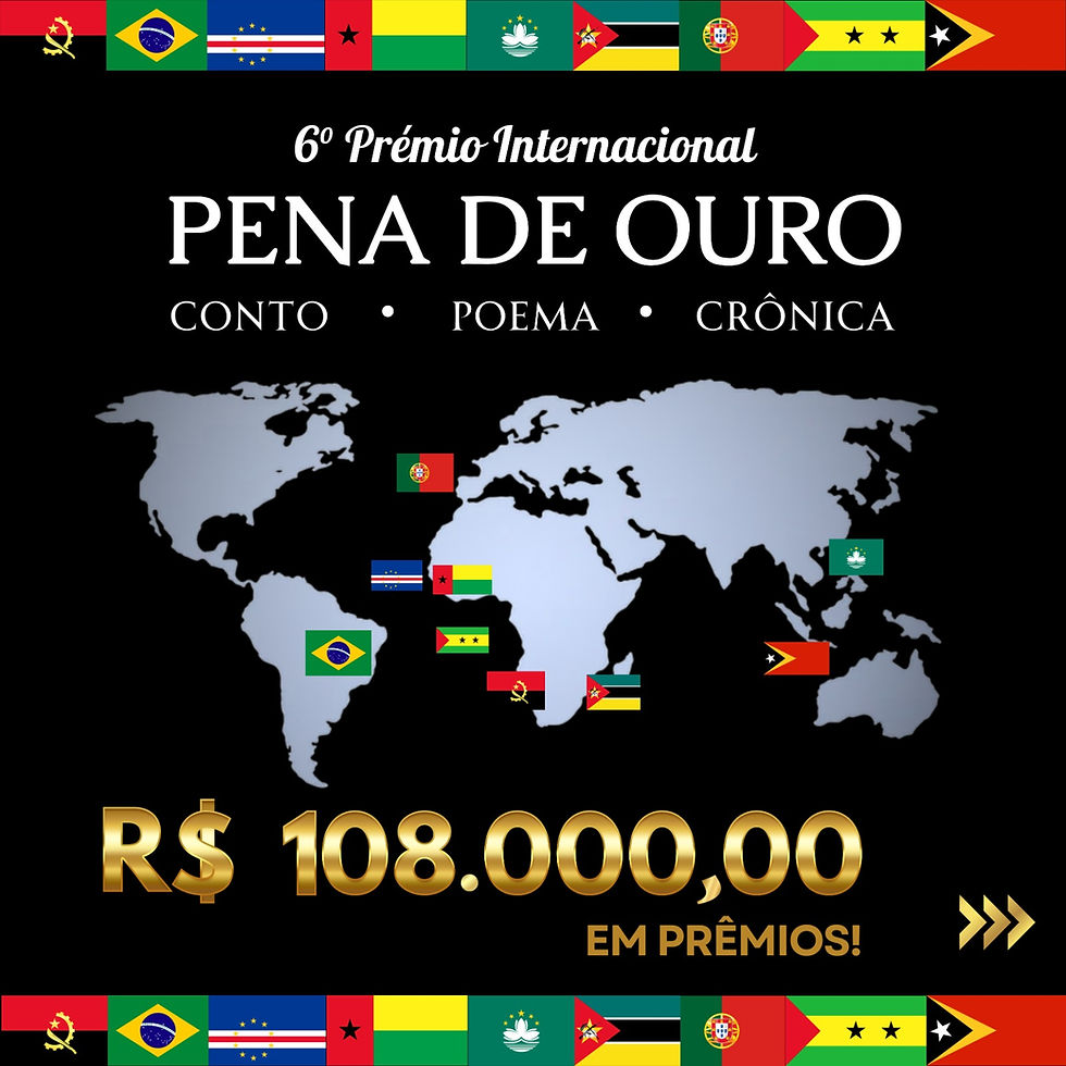 6° Prémio Internacional Pena de Ouro: INSCRIÇÕES ABERTAS!
