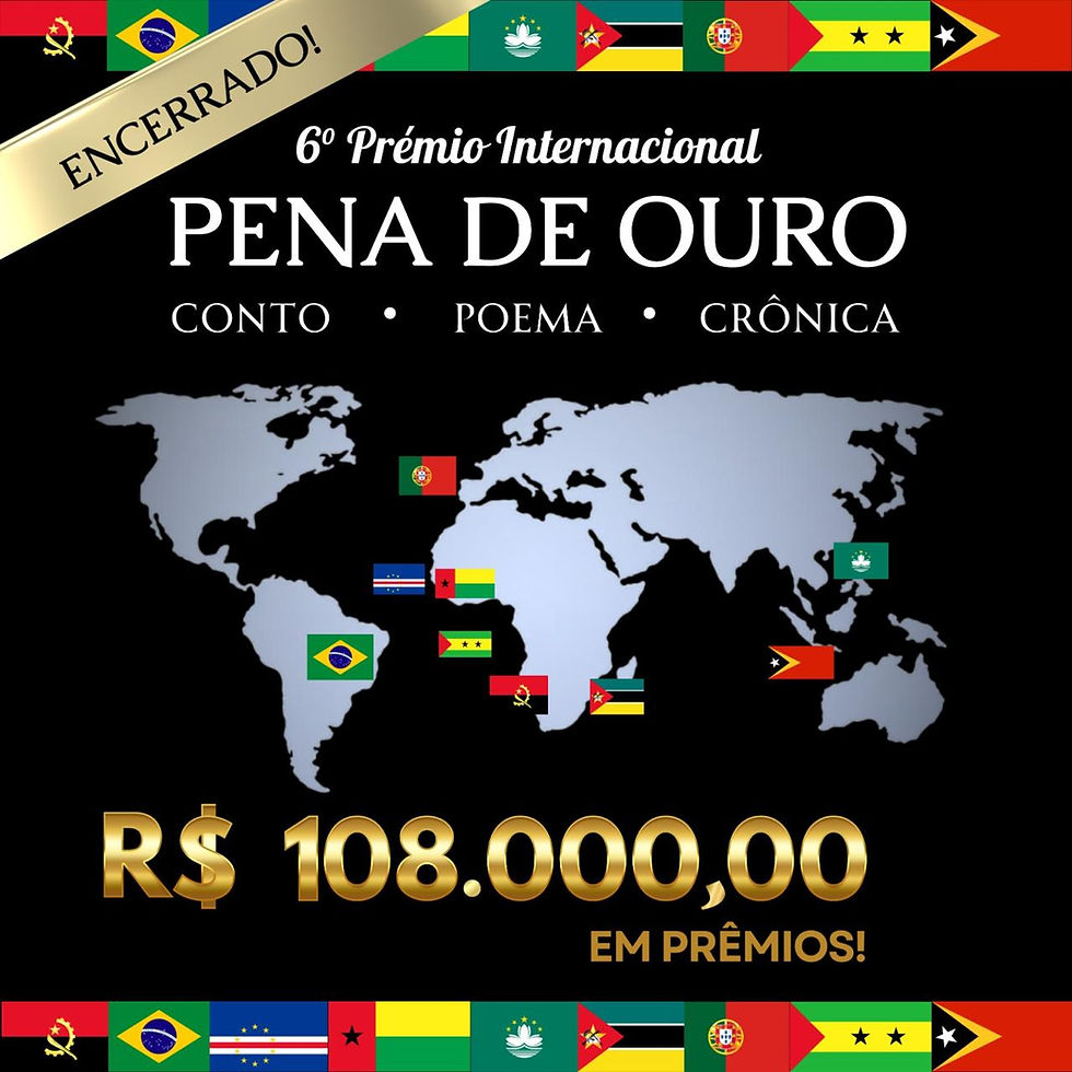 6° Prémio Internacional Pena de Ouro: INSCRIÇÕES ENCERRADAS!