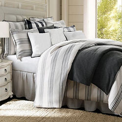 Hi End Accents Prescott Stripe Bedding Black